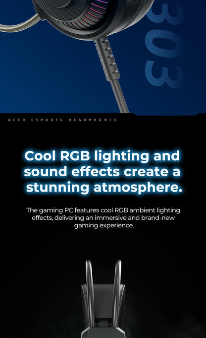 RGB Cool Lighting Wired Earphones Low Latency Headphones with Mic Breathable Comfortable Earbuds Surround Sound Effects for Game